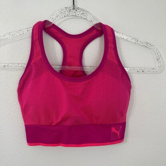 PUMA Sports Bra. Size S small. Pink - Picture 1 of 5